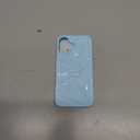 Caseative for iPhone 16 Case,Solid Color Water Ripple Wave Pattern Pleated Phone Case (Blue,16)