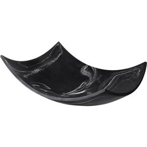 Creative Scents Black Marble Look Decorative Bowl, Coffee Table Decor for Living/Dining Room, Modern Black Catch-All Key Dish Decorations for Entryway, Black Decor - Fruit Bowl for Kitchen Counter