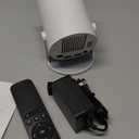 Mini Portable Projector 4K WiFi 6 BT 5.2 Upgraded Portable Projector Full HD Supported for Phone /PC /TV /HDMI /PS5 /Laptop Auto Keystone Home Theater 180 Rotation [Built-in App] White