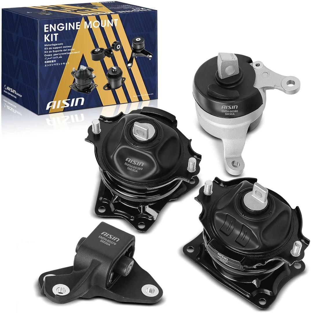 AISIN AFTERMARKET EMTH-20636 4Pcs Engine Motor & Transmission Mount Set
Compatible with Honda Pilot 2016-2022, Ridgeline 2021-2022, Passport 2019-2022, Acura MDX 2017-2020 - V6 3.5L