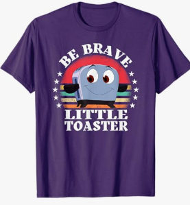Be Brave Little Toaster Positive Classic 80s and 90s Retro T-Shirt M
