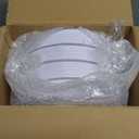 bUCLA 100Pieces Gold Plastic Dinner Plates - 10.25inch White and Gold Plates Disposable for Party - Ideal for Wedding, Party & Daily Use