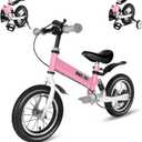 Balance Bike 2 in 1,The Dual Use of a Kids Balance Bike and Kids Bike,12 14 Inches for 2-6 Years Old,with Shock Absorbers, Fenders, Pedals, Auxiliary Wheels