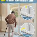 Sliding Glass Door Lock Window Locks 2 Pack Childproof Safety Lock Horizontal Sliding Door Security Bar Keyless Patio Foot Locks for Front Door Latch Stoppers from Inside Bedroom Apartment Essentials