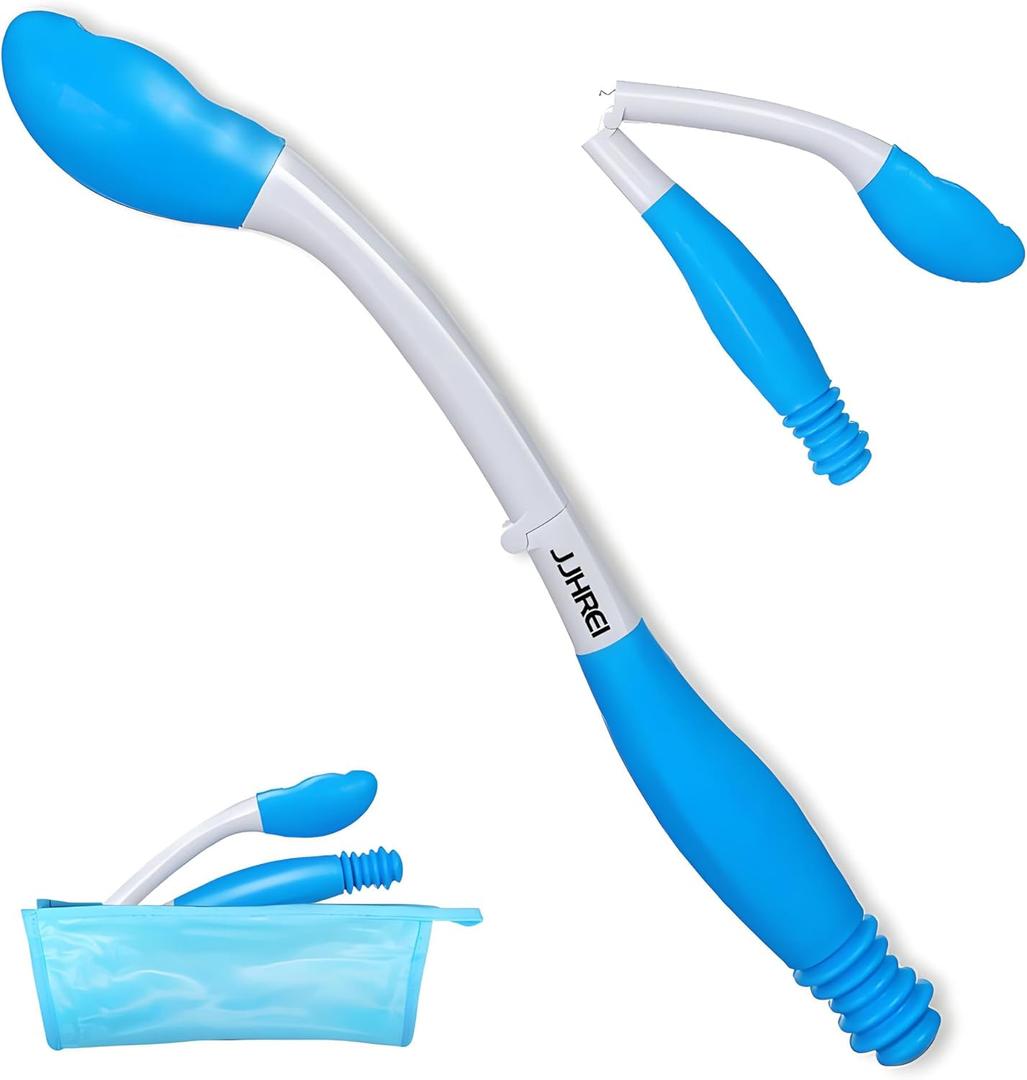 Foldable Long Reach Comfort Wiper - Bottom Wiping Aid - Butt Wiper Self Wipe Assist Toilet Aids Wand - Daily Living Bathroom Aid for Limited Mobility