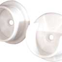 Prime-Line N 6568 Closet Pole Sockets, 1-3/8 In., Plastic, White (1 Set)