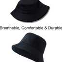NPJY Bucket Hat for Women Men Cotton Summer Sun Beach Fishing Cap (Black)