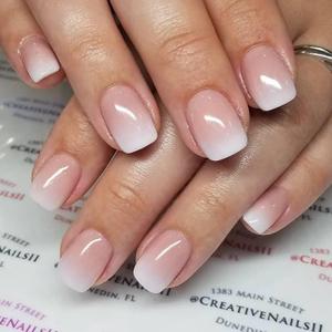 UNA GELLA Press On Nails Short Square : Ombre Soft Gel Press Ons Kit with Nail Glue Adhesive Tabs Nail File, 16 Sizes 32Pcs Reusable Fake Nails, Nude Cream, Women Gift, Nude Cream