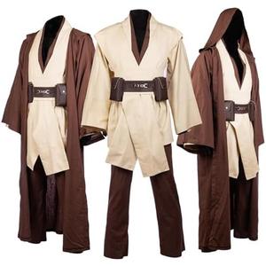 Horizoncos Men's Costume Robe Adult Male Tunic Costume Hooded Uniform Full Set Halloween Cosplay Cloak, XL