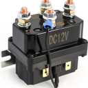 QWORK Solenoid Relay, 12V 250A Winch Relay Solenoid Replacement Contactor for 3000-5000lbs ATV UT Winch Control
