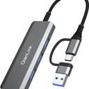 USB C to USB Hub 4 Ports,Type C to USB 3.0 Hub with a USB C to USB Adapter,USB 3.0 Hub Multi Port Expander for MacBook Pro,iPad Pro,Chromebook,Pixelbook,Dell,Samsung Galaxy,iPhone 15 16 17 Pro Max