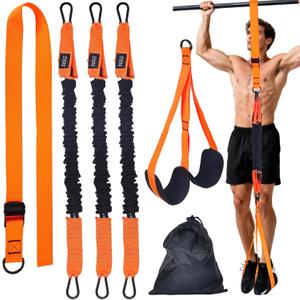 Pull-Up Assistance Bands Set  Heavy Duty Adjustable Resistance Band with Feet/Knee Rest for Home Gym Strength Training