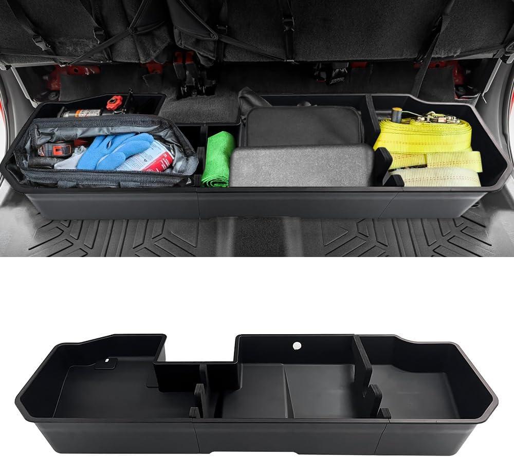 MAXDOM Under Seat Storage Fit for (2019-2024) Chevy Silverado 1500/GMC Sierra 1500 (2020-2024) 2500 3500 HD | Double & Crew Cab Rear Underseat Organizer Box