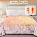 Heated Comforter Blanket King Size with Wireless Controller,104"x 90",Pink