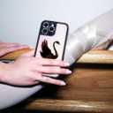 Wildflower Cases - Compatible with iPhone 16 | Protective Black Bumper, 6.5ft Drop Test Certified, Women Owned Small Business | Pink Art Aesthetic Dainty Trendy Cute | Black Swan