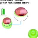 3 x RAHAN 2pcs Rechargeable Headlights for Shoe Charm Accessories,Flashlights Attachment for Shoe, LED Clogs Light with 3 Light Modes for Dog Walking, Camping, Running, Suitable for Adults Kids, Green