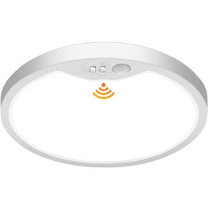Brightever 7 Inch Motion Sensor Ceiling Light Wired, 15W 1500LM Close to Ceiling Light Fixture, Ultra Slim 0.67Inch, 2700K-6500K Adjustable Motion Sensor Light Indoor for Laundry, Garage, Stairs 1Pack