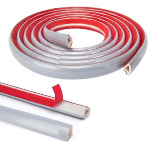 Art3d 10 Ft Flexible Trim Caulk Strip, Peel and Stick Trim for Molding, Tile Edge, Ceiling, Wall Corner in Silver