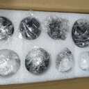 Creative Scents Black & White Small Set of 8 Marble Look Decorative Balls for Bowls Decorative Orbs Spheres for Coffee Table Centerpiece, Dining Table, Living Room - Modern Bowl Fillers for Home