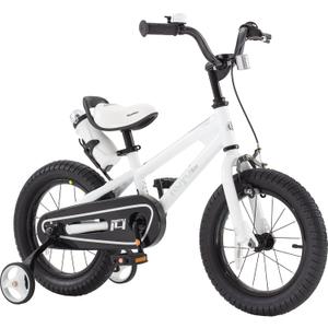 RoyalBaby Freestyle Toddlers Kids Bike 12 Inch Childrens Learning Bicycle with Training Wheels Boys Girls Beginners Ages 3-4 Years, White
