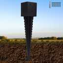 1 Pcs 4"x4" Fence Post Anchor Ground Spike, (Actual: 3.6"x3.6")