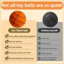 Indoor Basketball Set, 2025 Upgrade Silent Basketball with a Detachable Iron Basketball Hoop, Practicing Dribbling, Shooting, and Dunking Techniques Quietly at Any time Indoors,for Teens and Adults