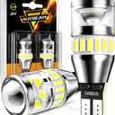 Auxbeam 912 921 LED Bulb for Backup Reverse Light Bulbs, 4000 Lumens 400% Brighter Super Bright Canbus Error Free 906 904 922 W16W T15 LED Bulbs with Double Projectors, 6500K White, Pack of 2