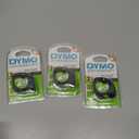 DYMO Authentic Lt Paper Labeling Tape for LetraTag Label Makers, 1/2" (12mm), Black Print On White Tape, 6-Pack