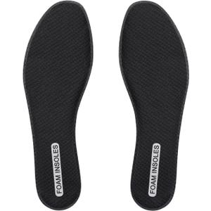 Endoto Memory Foam Insoles for Skechers Women & Men Shoes, Replacement Thick Insole Inserts for Work & Sport Sneakers Boots Foot Comfort(Size:US Women7-EU37) (Black)