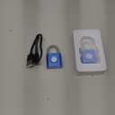 Smart Padlock Locker Lock: 2-Pack Blue & Red - Mini Fingerprint Padlock eLinkSmart Gym Lock with Colourful Metal 20 Fingerprints Keyless fits School Bag Luggage Toolbox Gym Locker