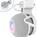 CUHIOY Wall Mount Holder for Homepod Mini, Plug Mount with Cord Management, No Messy Wires or Screws, Perfect Space-Saving Accessories for HomePod Mini (White, 1 Pack)