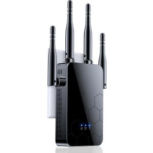 Wireless Routers Amplifier, WiFi Extender Internet Booster, Mesh Wi-Fi 80% Faster | Broader Than Ever, 1 Tap Setup, Support More Network Devices at Home