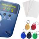 Handheld 125khz Copier RFID Smart ID Card Duplicator Used for T5577 or EM4305+5pcs NO.2T5577 Keychains +5 T5577 Cards
