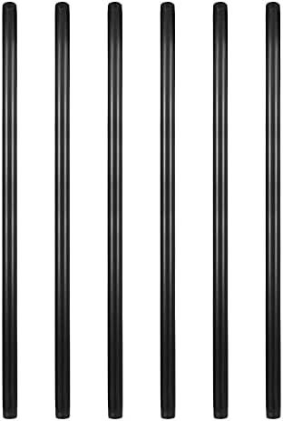 GeilSpace 6 Pack 3/4" × 54" Pre-Cut Black Metal Pipe, Industrial Steel Fits Standard Three Quarters Inch Threaded Pipes and Fittings - Vintage DIY Industrial Shelving (3/4" × 54", Black)