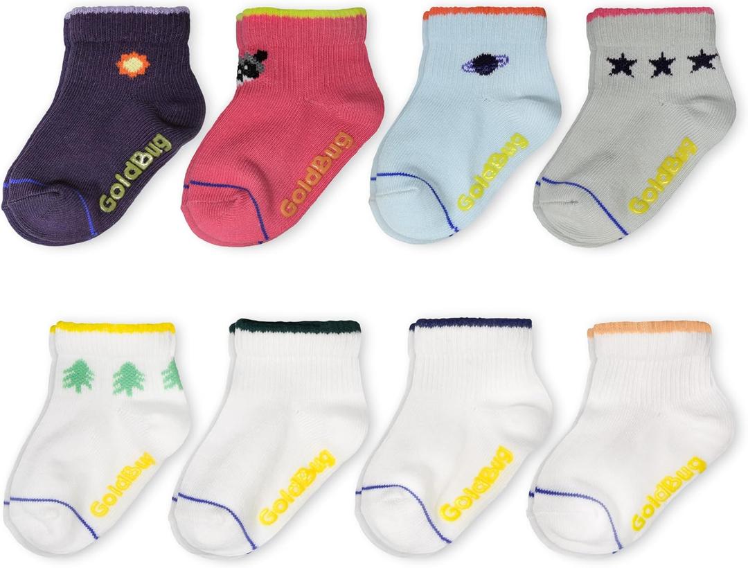 Goldbug Baby, Toddler & Kids Socks (0-6 Months, Forest)