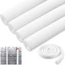 Pangda 4 Pcs 6 ft Pipe Insulation Foam Tube Heat Preservation Insulated Foam Anti Slip Tubing Cover Wrap for Water and Air Conditioning Copper Winter(0.98 x 0.59 x 70.8Inch,White)