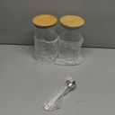 Glass Coffee Containers with Acrylic Shelf, 2pcs 44oz Food Storage Containers with Airtight Lids for Kitchen, Sugar, Nut, Tea