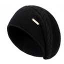 QUEENFUR Knit Slouchy Beanie Hats for Women Cashmere Ski Cap Knitted Wool Soft Warm Winter Hat