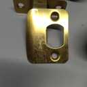 Brushed Gold Flat Ball Door Knob Without Key and Lock, Non-Locking Passage Round Design Doorknob for Hallway/Closet, Satin Brass Finish (1 Pack)