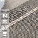 Waterproof Cotton Linen Washable Tablecloth Farmhouse Wrinkle Free Square Burlap Table Cloths 52x52 Inch Grey Heavy Weight Table Cover with Tassels for Kitchen Dinning Party Holiday