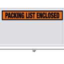 Aviditi PL24 Pre-Printed Envelope, Packing List Enclosed, 10 Length x 5-1/2 Width x 2 mil Thick, Orange (Case of 1000) by Aviditi, One Size