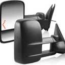 Pair Black Power Heated Towing Mirrors Compatible for 2003 2004 2005 2006 Chevy Silverado Tahoe/GMC Serria/Cadillac Escalade w/Arrow Signal Light