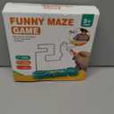 Electric Maze Game for Kids, Brain-Boosting & Fun Challenge Toy, Bright Color Collision Maze with Electric Shock, Engaging Family Game, Safe and Exciting for Children(Green Wave)