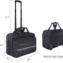 KROSER Rolling Laptop Bag Premium Wheeled Briefcase Fits Up to 17.3 Inch Laptop Overnight Roller Case Computer Bag with RFID Pockets for Travel/Business/Men/Women-Black
