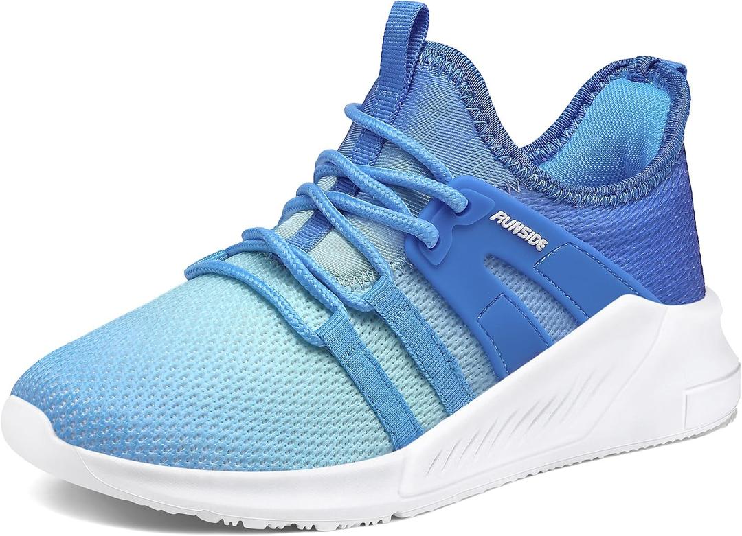 RUNSIDE Boys Girls Tennis Shoes Kids Lightweight Breathable Sneakers Lace-up Running Athletic Shoes for Toddler/Little Kid/Big Kid, Size 3