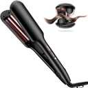 Double Barrel Curling Iron Wand, Wavy Crimper for Short Hair