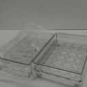 vacane 24 Capacity Egg Holder for Refrigerator Organizer Bins, Clear Egg Storage Container for Fridge Egg Drawer Egg Tray with Non-Slip Pads, Bpa Free Egg Organizer-2 Pack