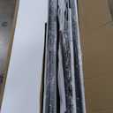 6 Tier Corner Bookshelf, Large Farmhouse Bookcase for Corner, Vintage Etagere L Shaped Book Shelf with Sturdy Metal Frame and 2 Rattan Doors Cabinet for Home Office, Black