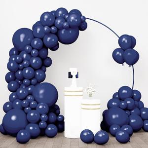 RUBFAC 96pcs Navy Blue Balloons Latex Balloons Different Sizes 18 12 10 5 Inch Party Balloon Kit for Birthday Party Graduation Baby Shower Wedding Holiday Balloon Decoration