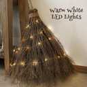 Halloween Decorations Fall Decor - 6FT Giant Handmade Real Twig Witch Broom